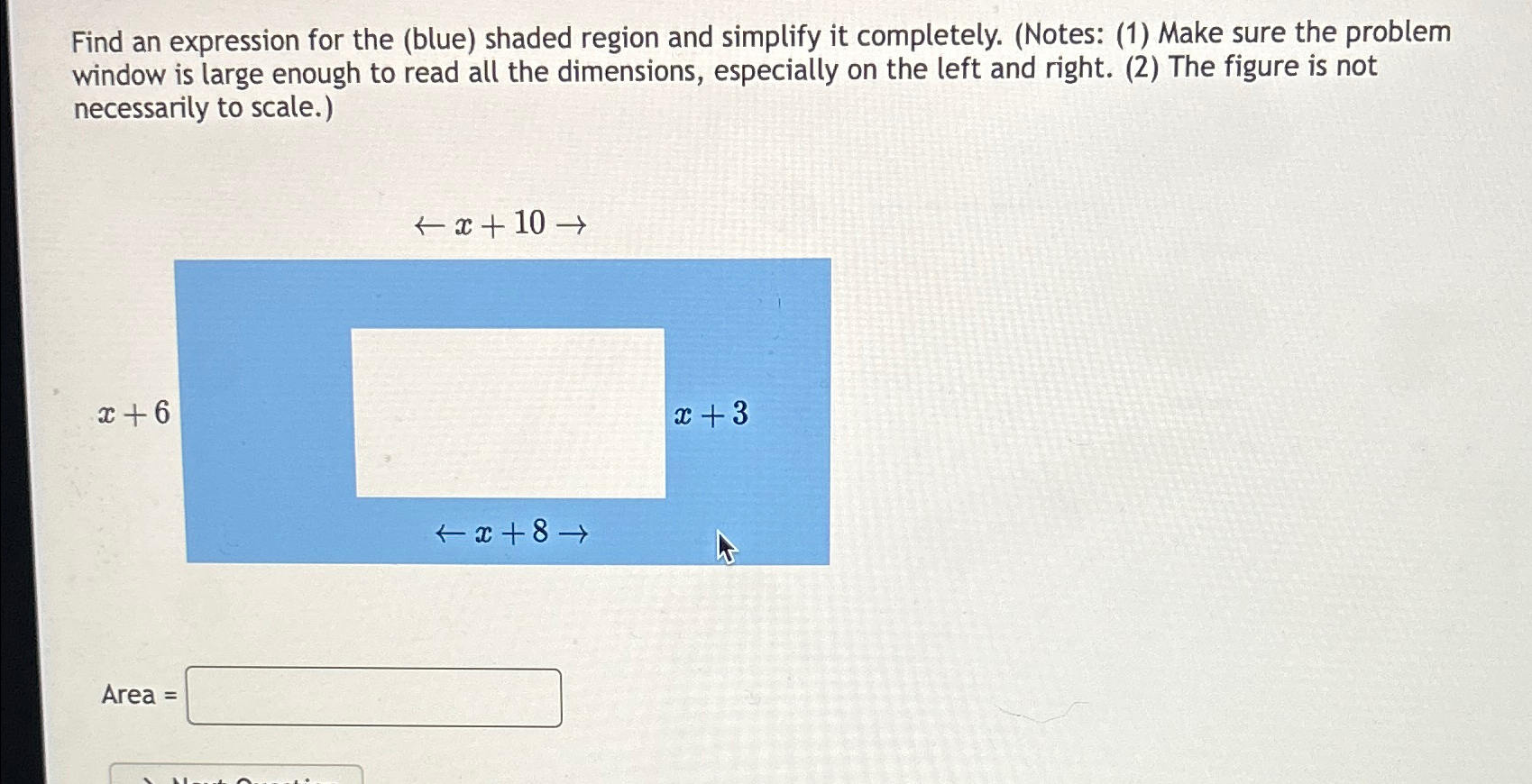 Solved Find an expression for the (blue) ﻿shaded region and | Chegg.com