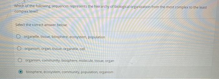 Solved Which of the following sequences represents the | Chegg.com