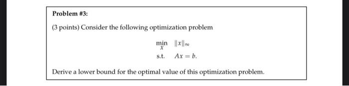 Solved Problem \#3: (3 points) Consider the following | Chegg.com