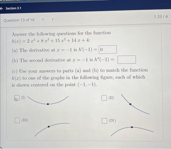 Solved Answer the following questions for the function | Chegg.com