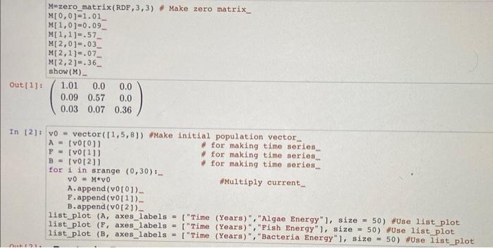 M=zero_matrix(RDF, 3,3) # Make zero matrix_- M | Chegg.com
