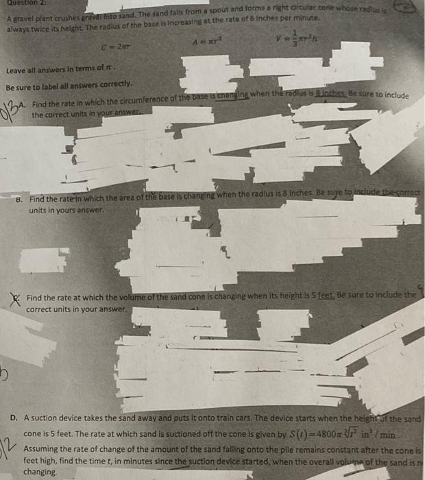 Solved Please show all work and answer parts a, b, c, and d. | Chegg.com