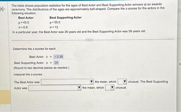 Solved The Table Shows Population Statistics For The Ages Of | Chegg.com