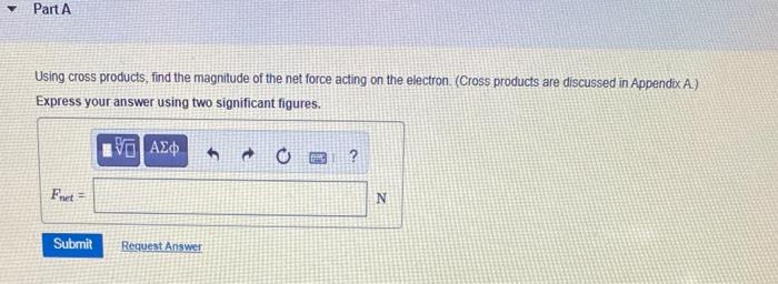 Solved Alternative Exercise 22.110 An electron with a | Chegg.com