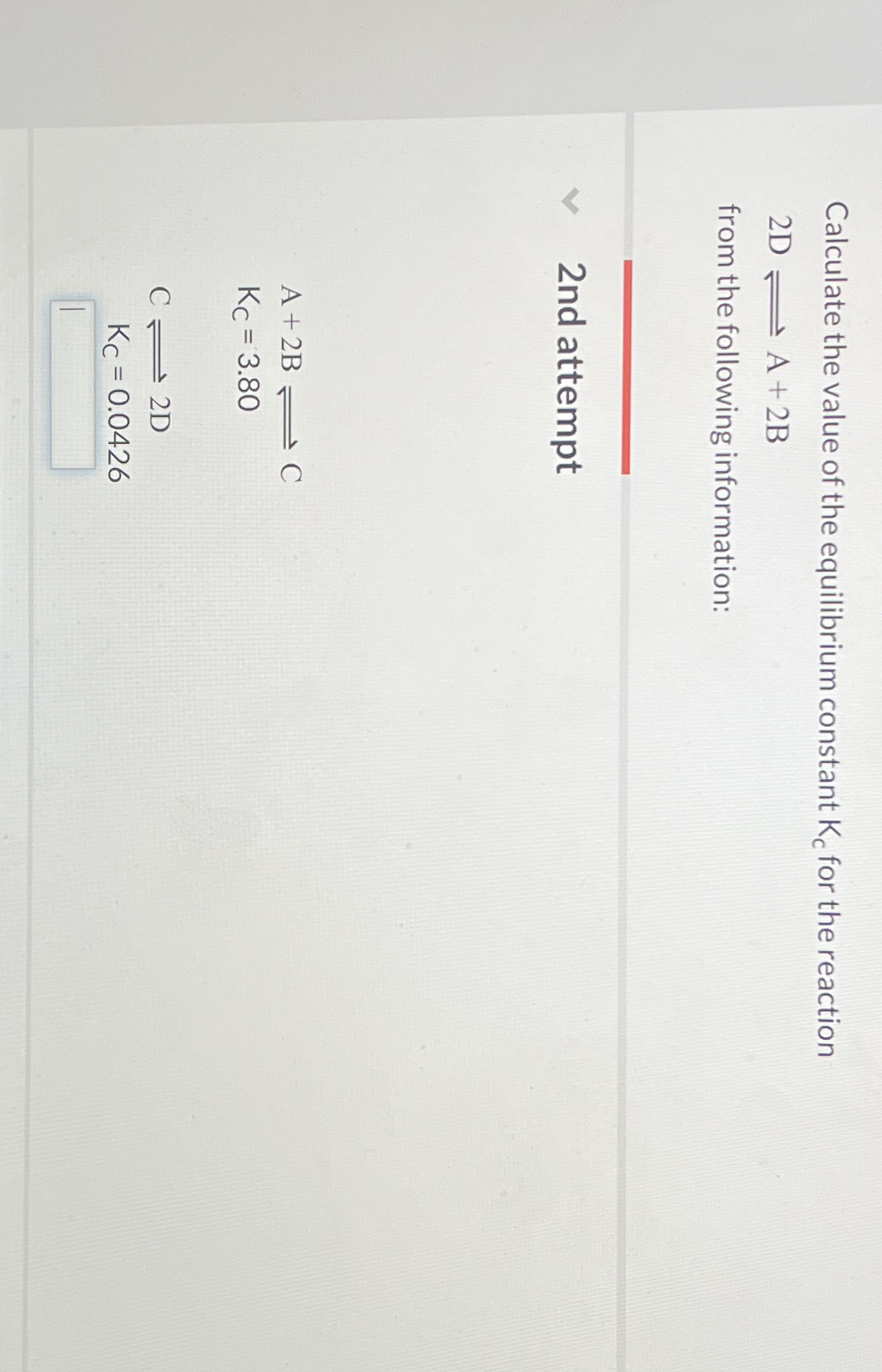 Solved Calculate the value of the equilibrium constant Kc | Chegg.com