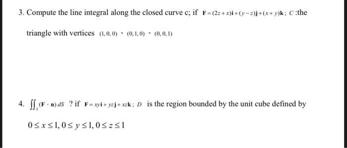 Solved 3 Compute The Line Integral Along The Closed Curv Chegg Com