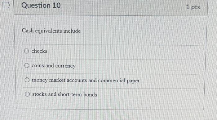 Solved D Question 2 1 pts Which one of the following below | Chegg.com
