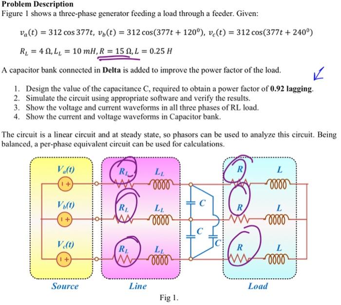 Solved A Problem Description Figure 1 Shows A Three-phase | Chegg.com