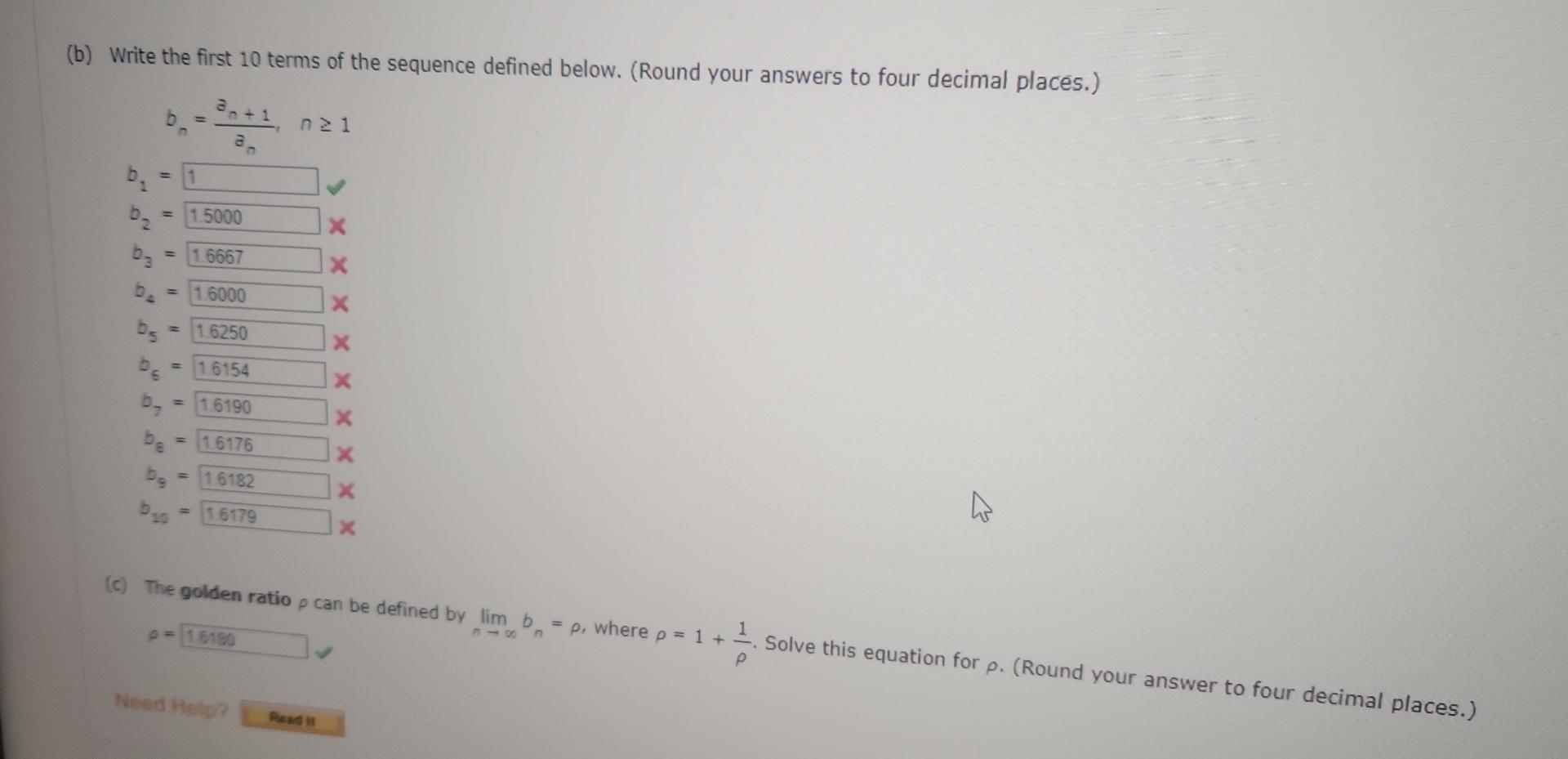 (b) Write The First 10 Terms Of The Sequence Defined | Chegg.com