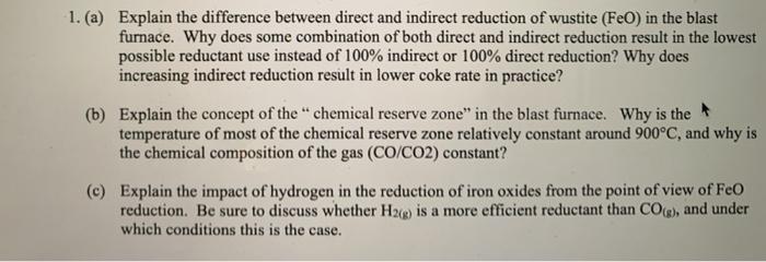 Solved 1. (a) Explain the difference between direct and | Chegg.com