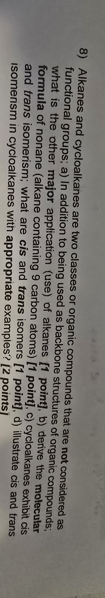 Solved Alkanes And Cycloalkanes Are Two Classes Or Organic Chegg Com