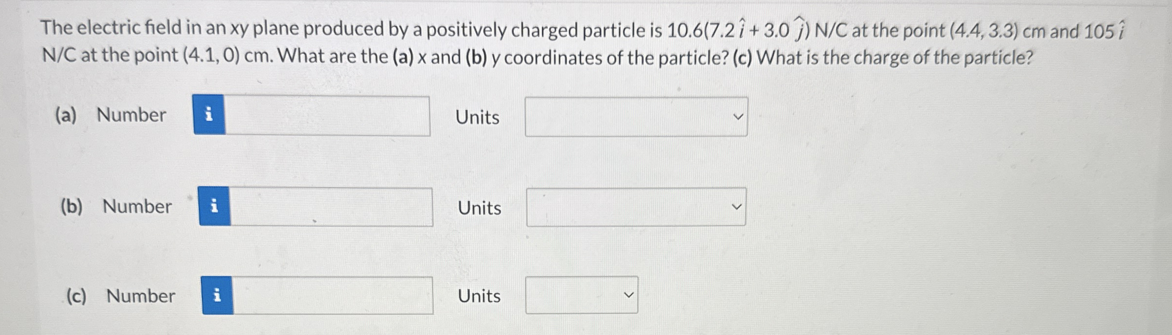 Solved The electric field in an xy plane produced by a | Chegg.com