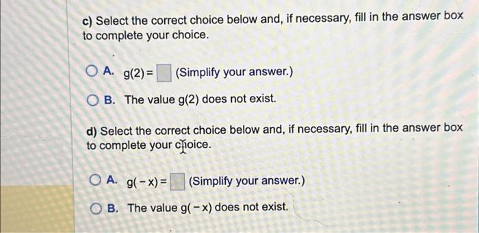 Solved c) Select the correct choice below and, if necessary, | Chegg.com