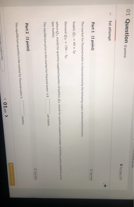 Solved 01 Question (2 points) See page 294 1st attempt Part | Chegg.com