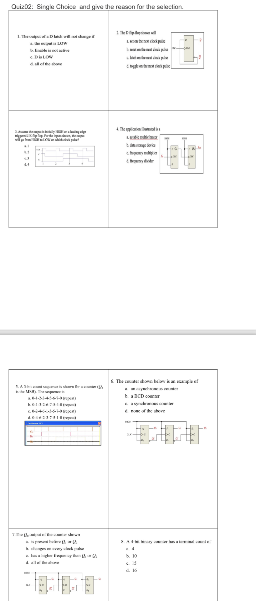 Solved Homework05 1. For The Ripple Counter In Figure 8-64, | Chegg.com