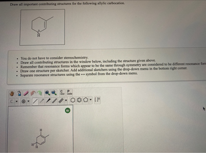 Solved Draw all important contributing structures for the