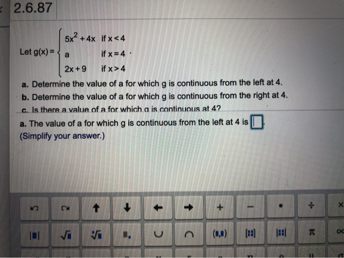 Solved 2 6 87 5x² 4x If X