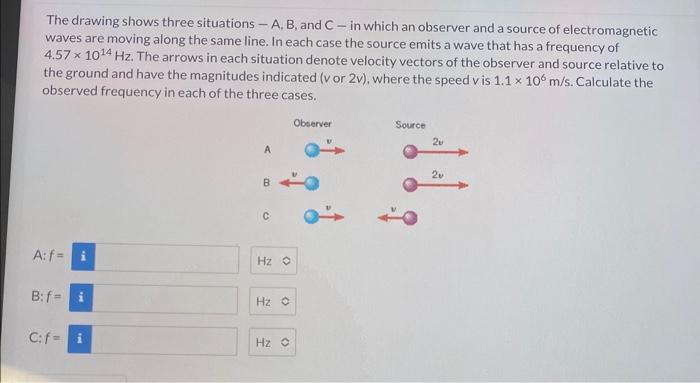 Solved The Drawing Shows Three Situations - A,B, And C - In | Chegg.com