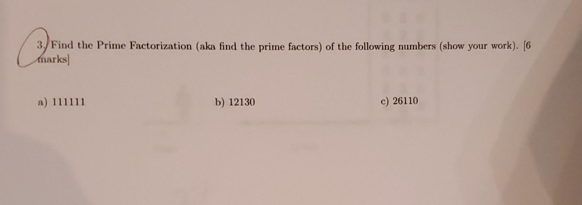 math aids com find the prime factors of the numbers answers