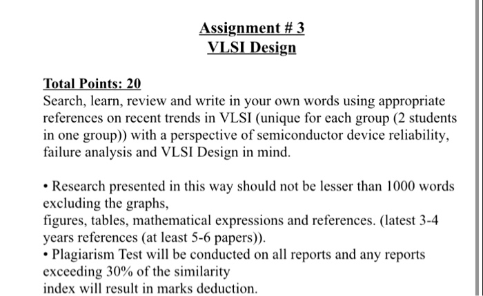 Assignment #3 VLSI Design Total Points: 20 Search, | Chegg.com