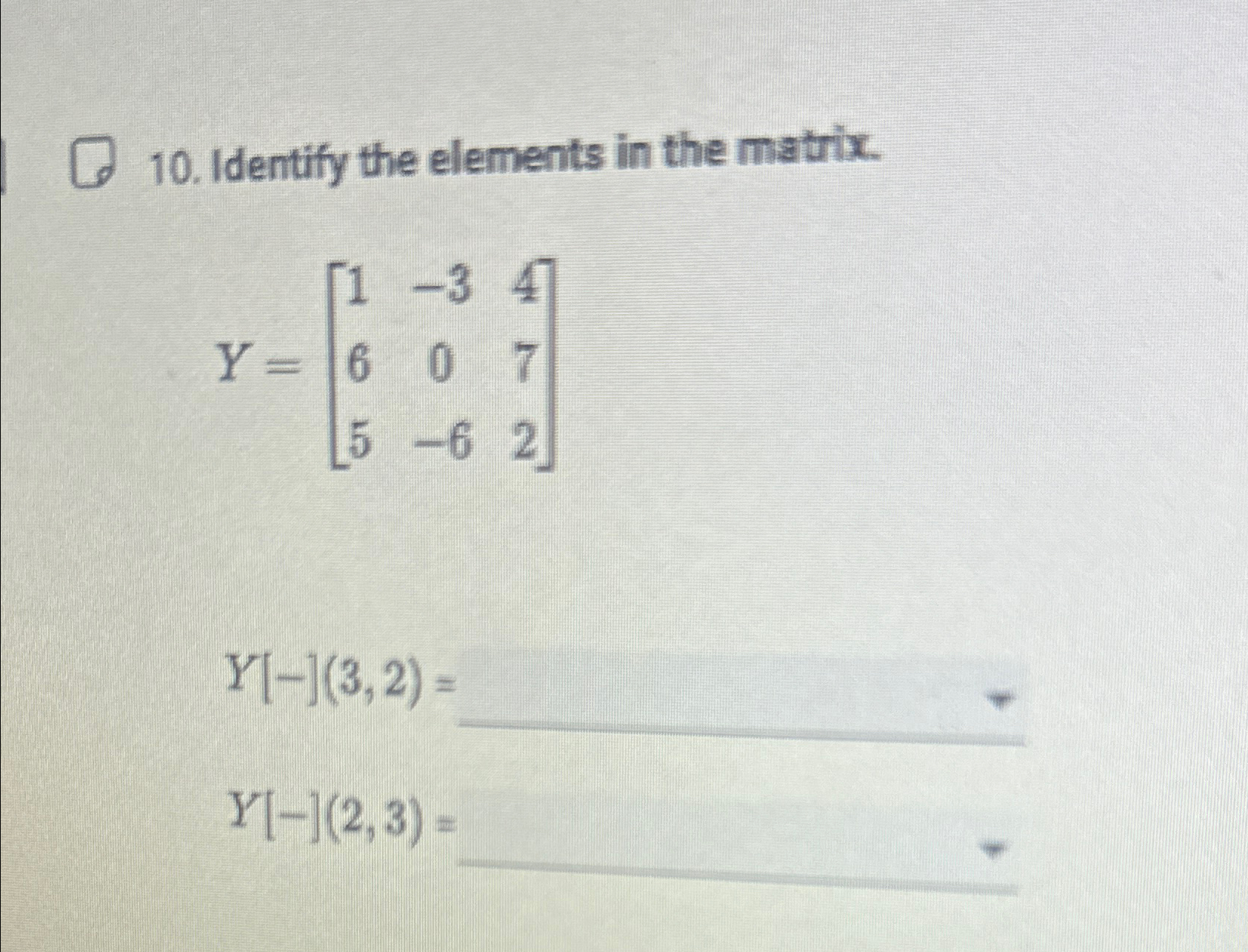 Solved Identify the elements in the | Chegg.com