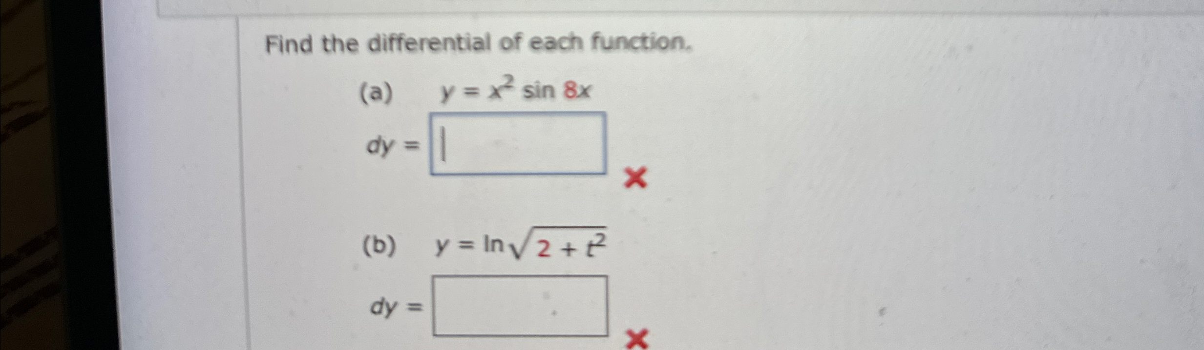 Solved Find The Differential Of Each Function. | Chegg.com