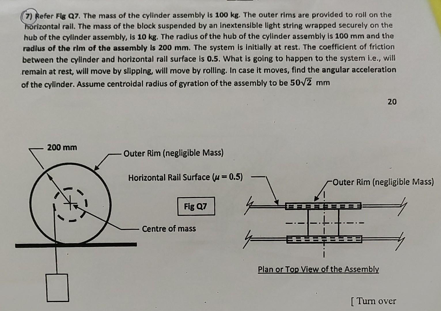 solved-7-refer-fig-q7-the-mass-of-the-cyllinder-assembly-chegg