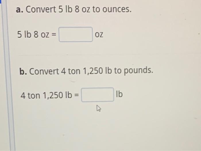 convert 5 lb 6 oz to ounces