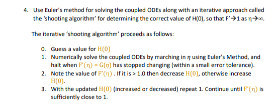 Solved 4. Use Euler's method for solving the coupled ODEs | Chegg.com