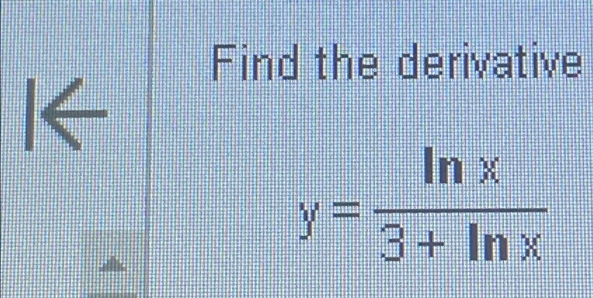 how to find derivative of lnx 3