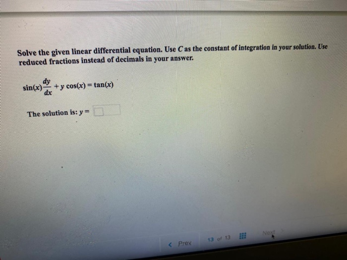 Solved and 7.3) 6 Saved Find the solution of the given | Chegg.com
