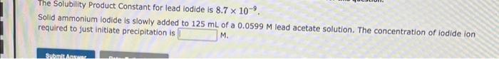 Solved The Solubility Product Constant for nickel(II) | Chegg.com