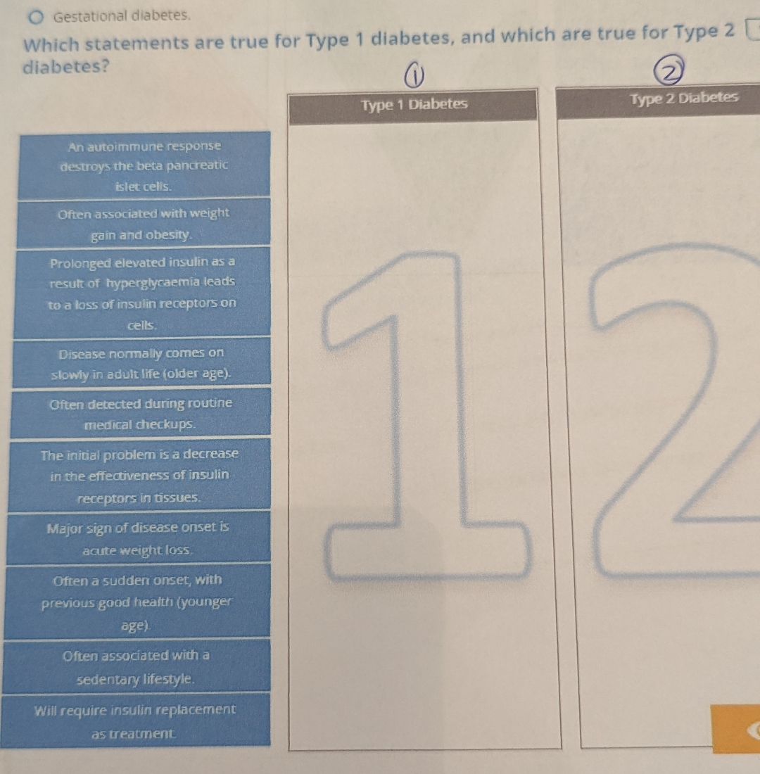 Solved Gestational diabetes.Which statements are true for | Chegg.com
