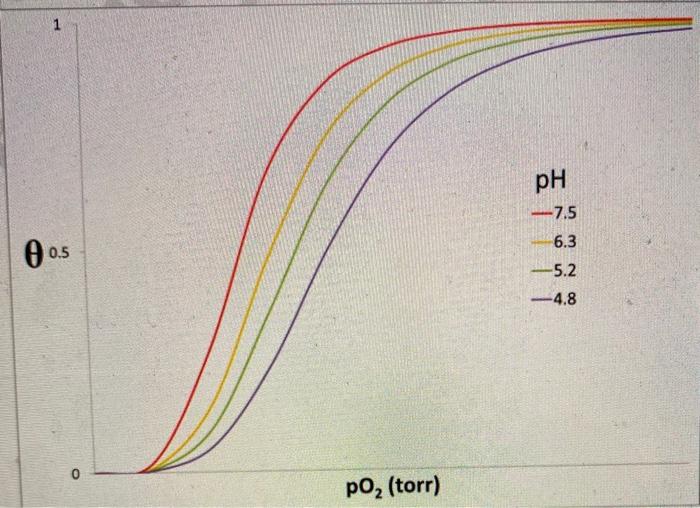 Solved Shown below are binding curves for hemoglobin at | Chegg.com