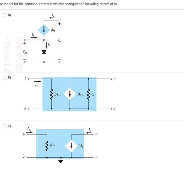 Solved model for the commonemitter transistor configuration