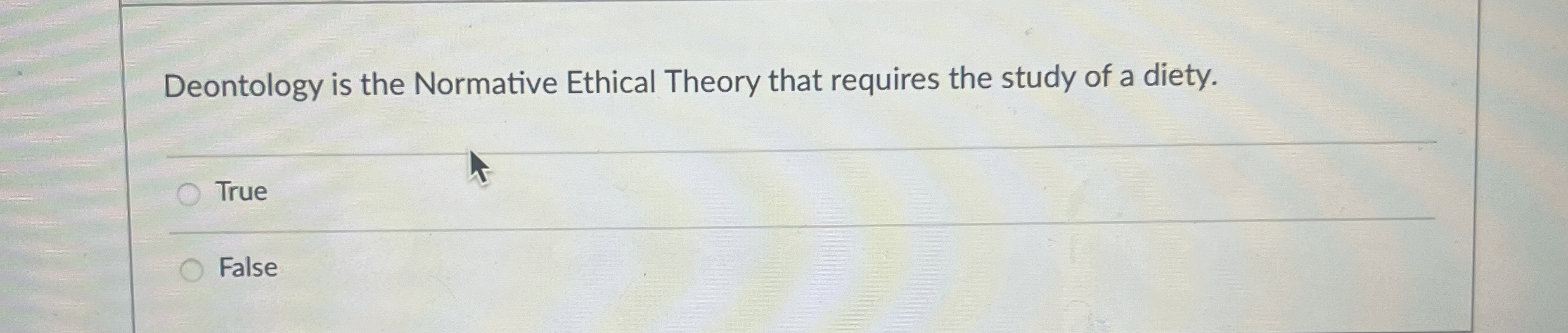 Solved Deontology is the Normative Ethical Theory that | Chegg.com