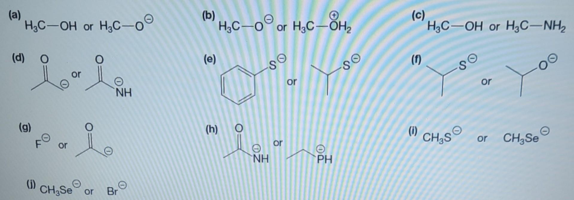 Solved Encircle the stronger nucleophile in acetone for each