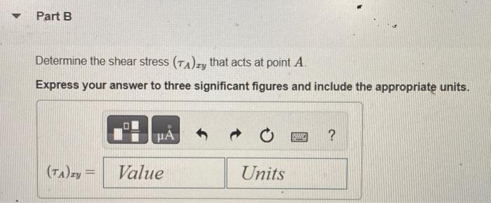 Solved Determine the normal stress that acts at point A | Chegg.com