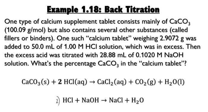 Solved One type of calcium supplement tablet consists mainly | Chegg.com