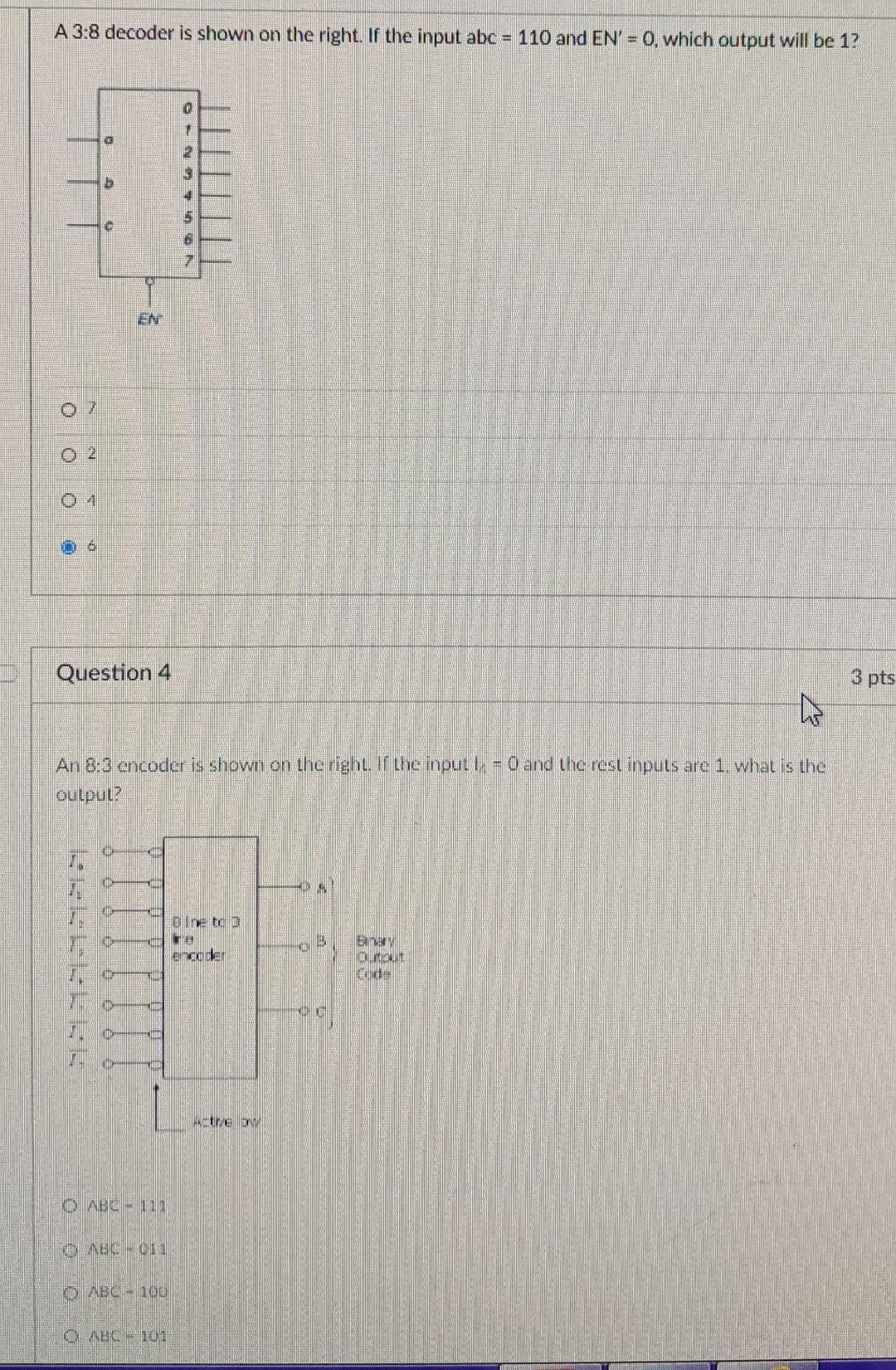 Solved A 3:8 decoder is shown on the right. If the input abc | Chegg.com