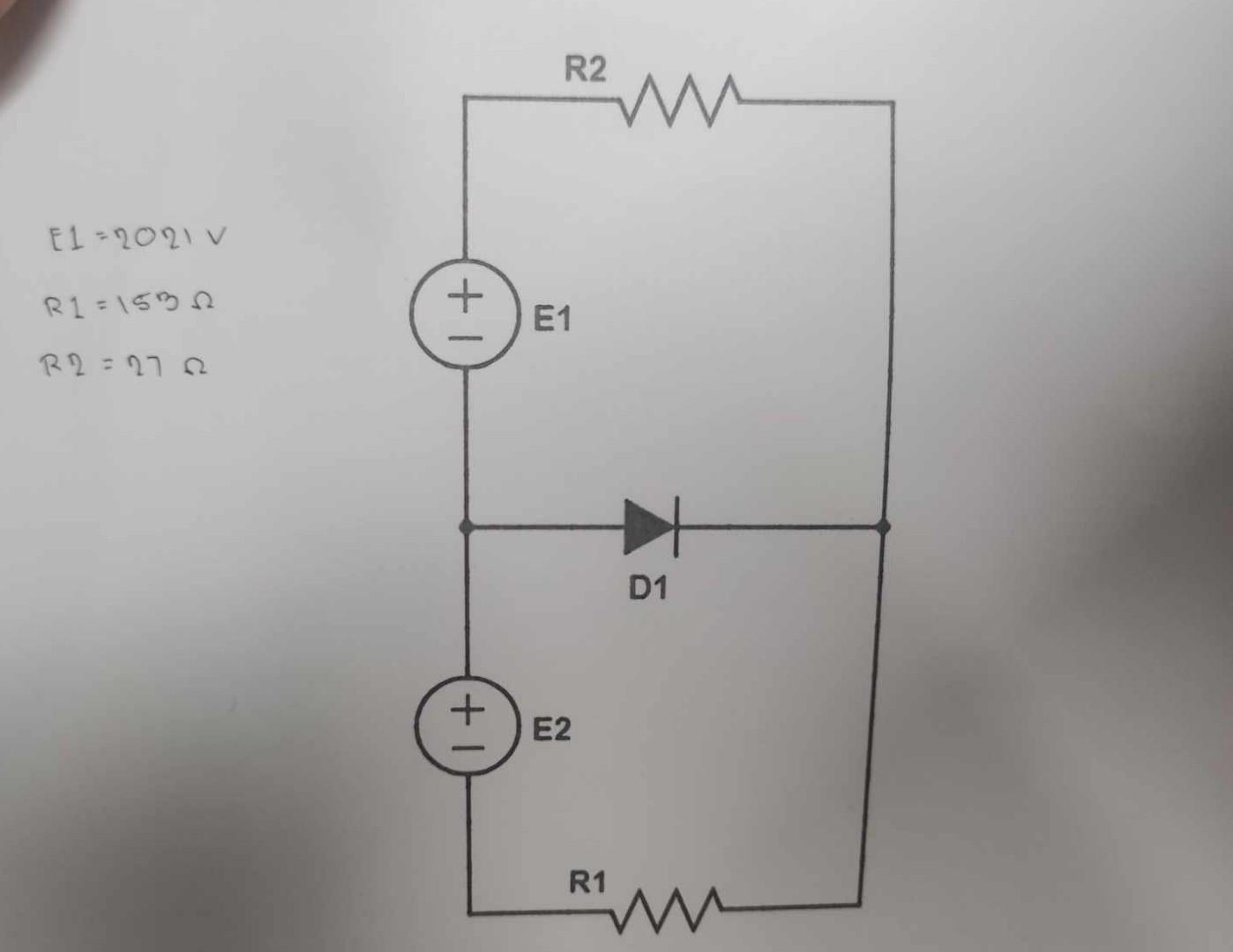 Solved E2= - 1kv Compute the PIV based on the inputs taken | Chegg.com