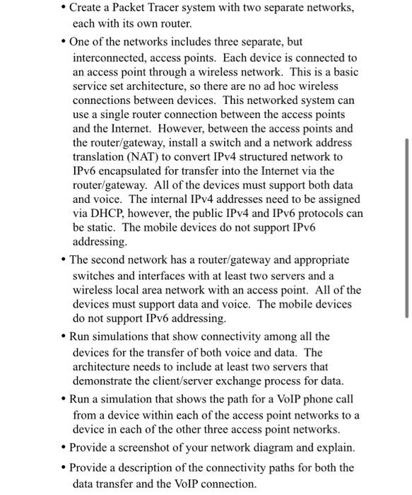 Solved In This Project You Will Be Using Cisco Packet Tracer 9020