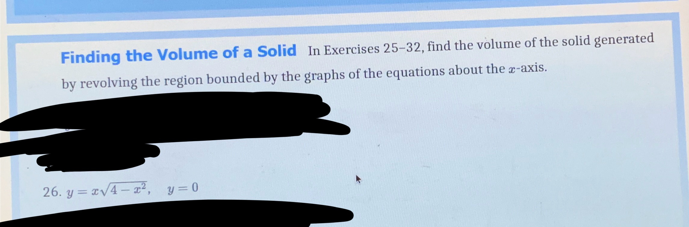 Solved Finding the Volume of a Solid In Exercises 25-32, | Chegg.com
