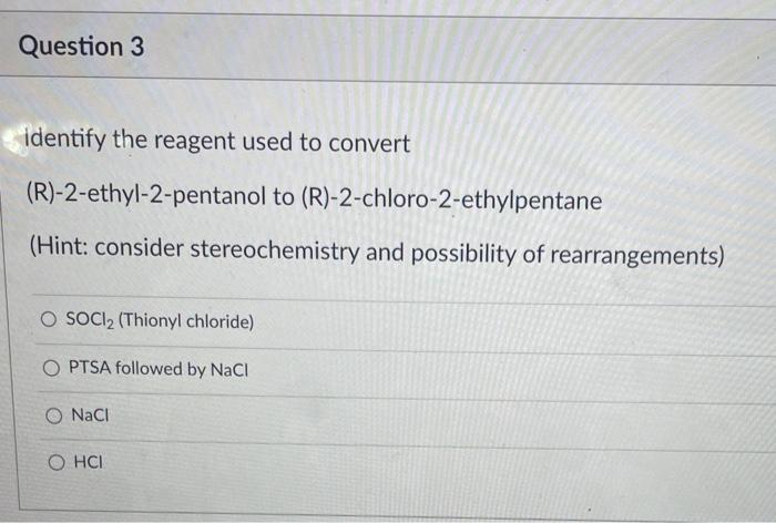 Solved identify the reagent used to convert | Chegg.com