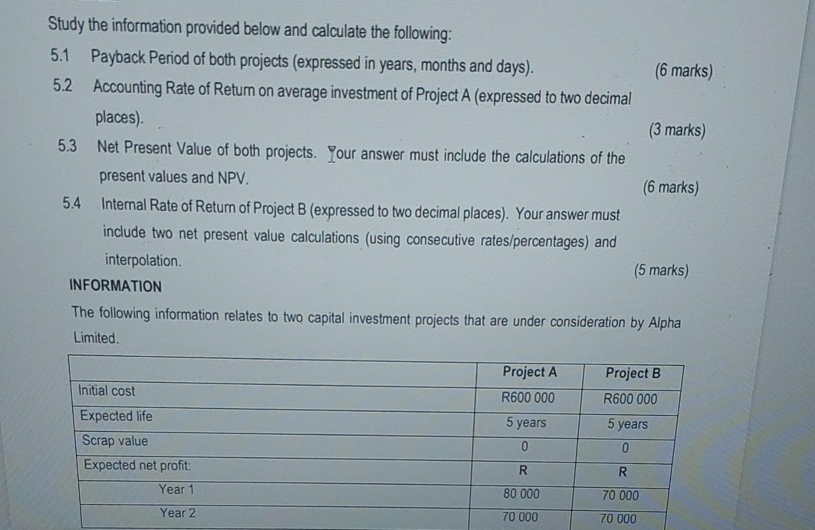 Solved Study the information provided below and calculate | Chegg.com