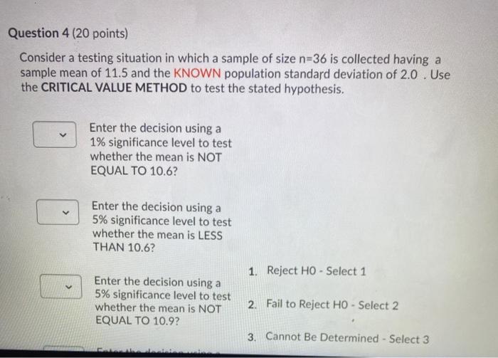 Solved Question 4 20 Points Consider A Testing Situation 2153