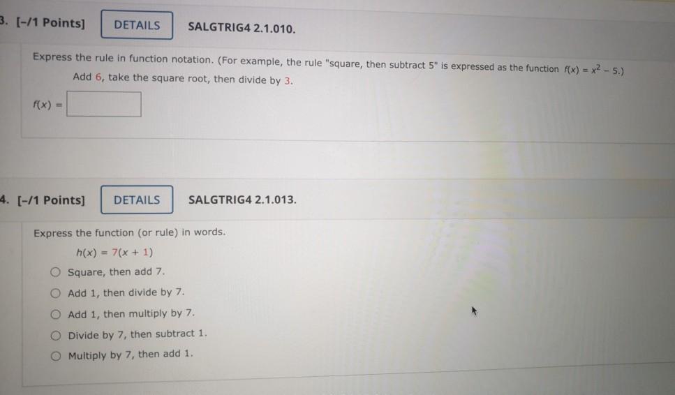 Solved 3 1 Points Details Salgtrig4 2 1 010 Express Chegg Com