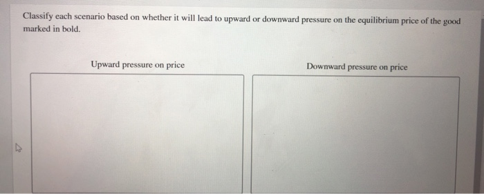 Solved Classify Each Scenario Based On Whether It Will Lead | Chegg.com