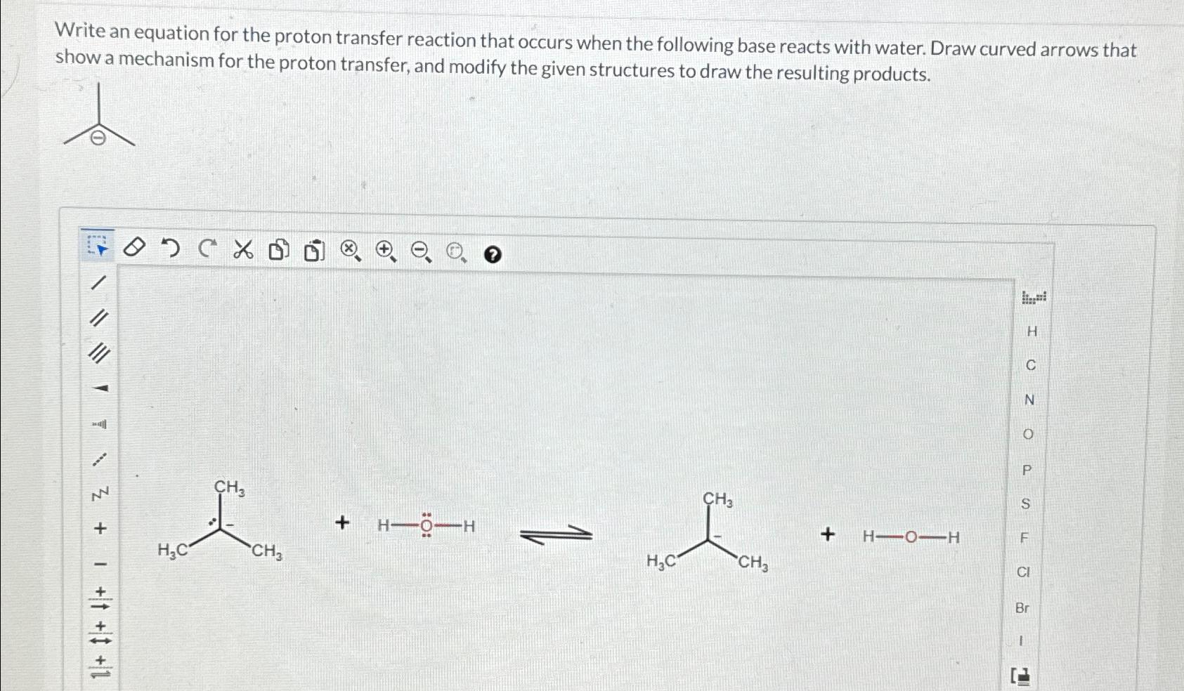 Solved Write an equation for the proton transfer reaction | Chegg.com