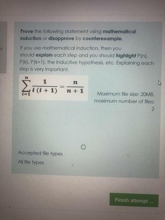 Solved Prove The Following Statement Using Mathematical